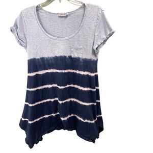 Fresh Produce Shirt Womens Size XS Blue Tie Dye Lightweight Cotton Long Top